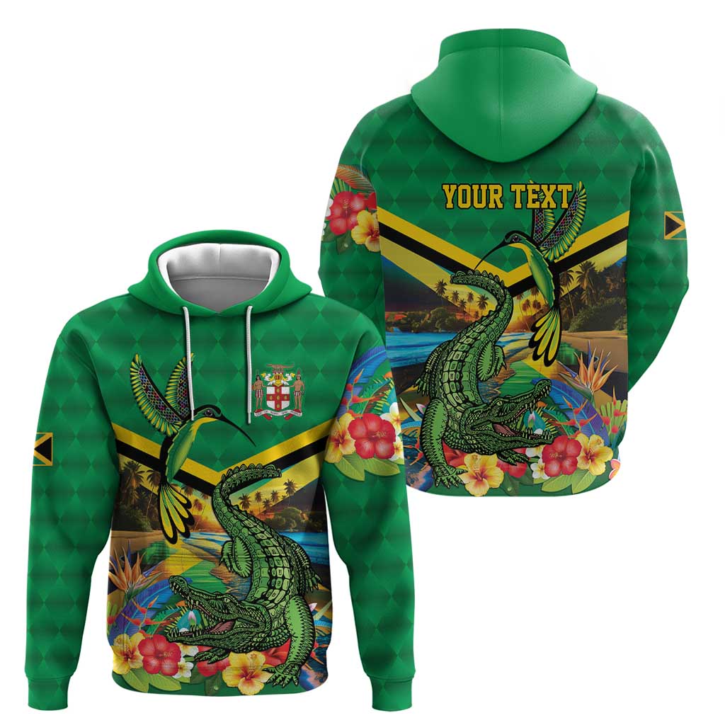 Jamaica Hummingbird and Crocodiles Personalized Hoodie LT9