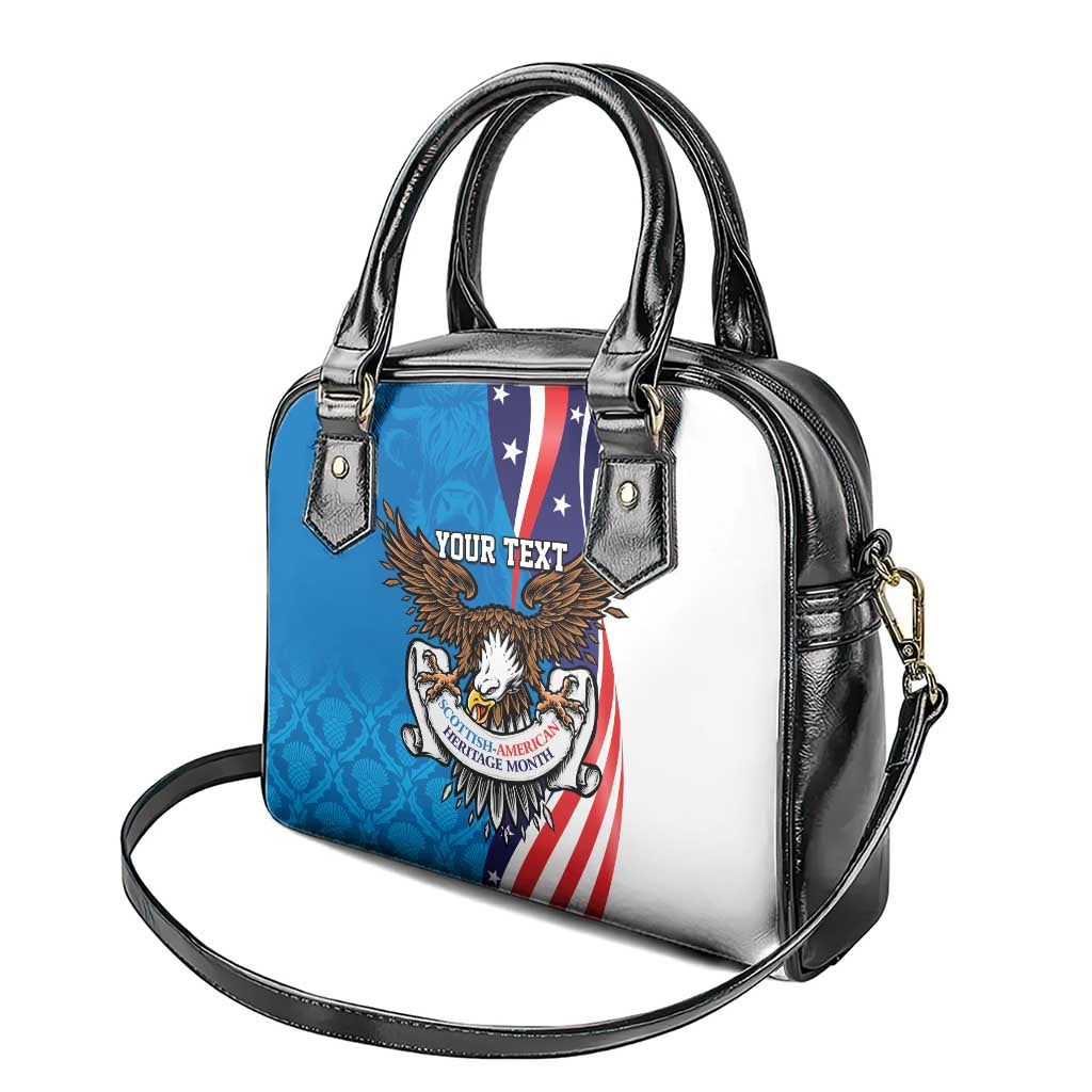 Scottish-American Heritage Month Personalized Shoulder Handbag Highland Cow and USA-eagle LT9