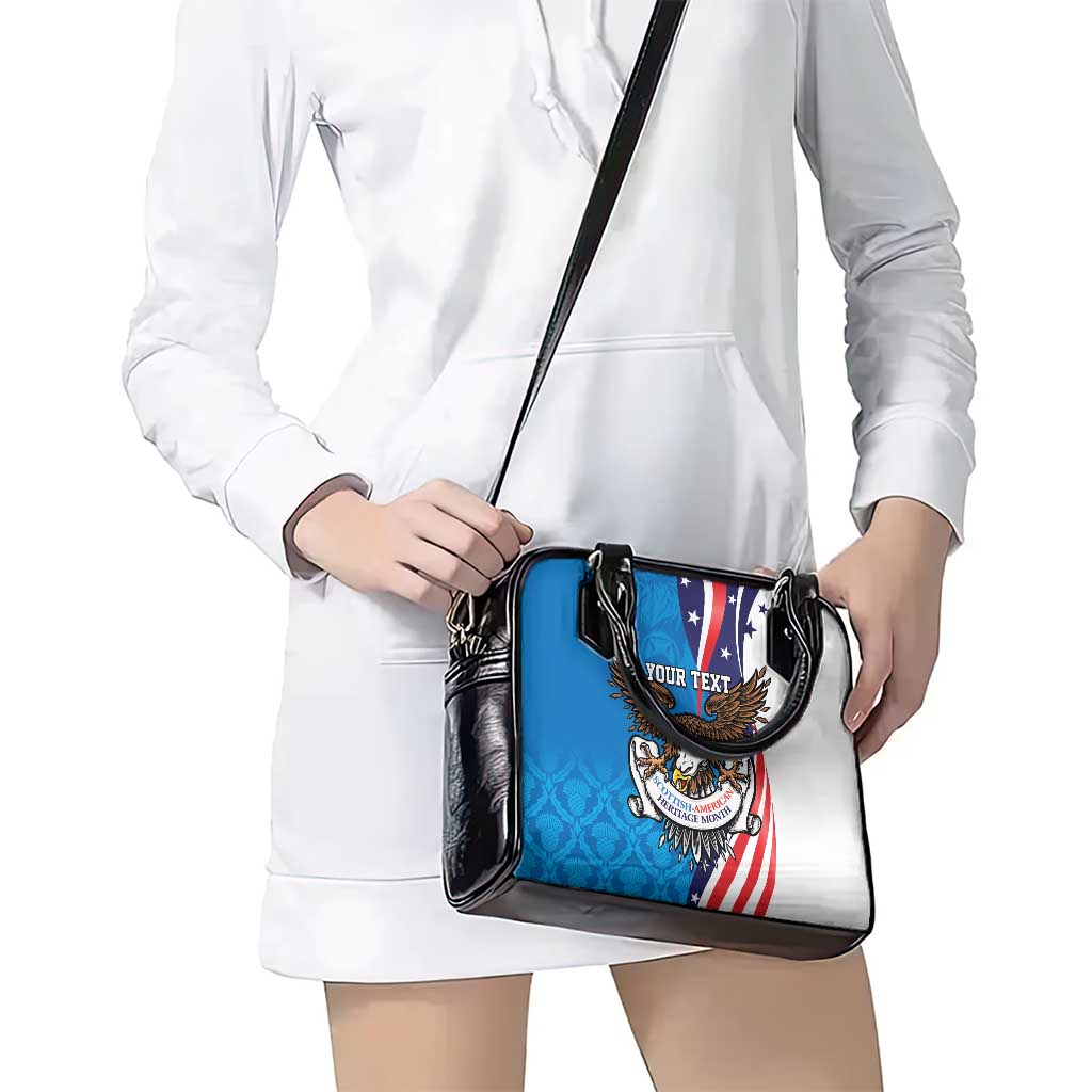 Scottish-American Heritage Month Personalized Shoulder Handbag Highland Cow and USA-eagle LT9
