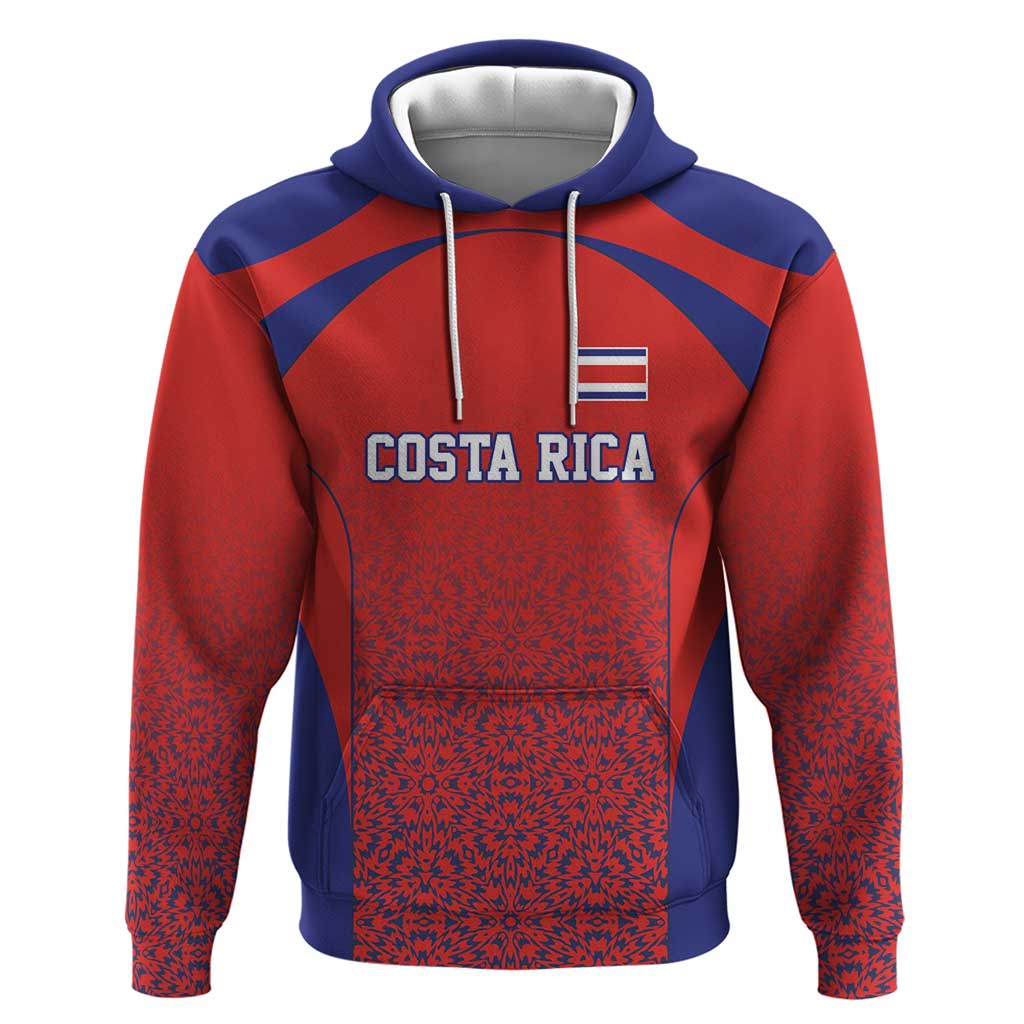 Costa Rica Football Custom Hoodie Los Ticos Go Champions LT9