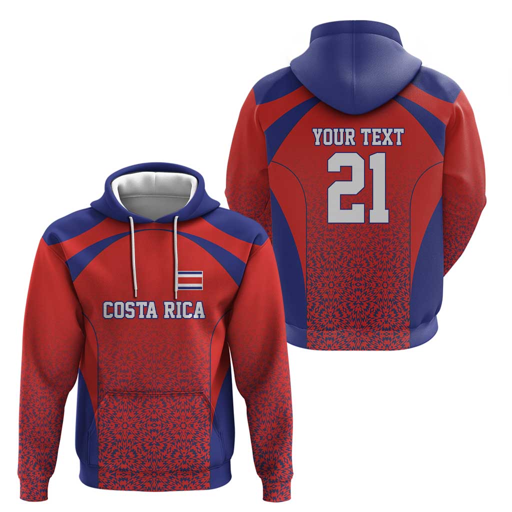 Costa Rica Football Custom Hoodie Los Ticos Go Champions LT9