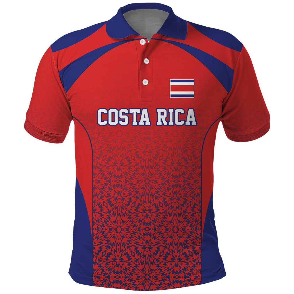 Costa Rica Football Custom Polo Shirt Los Ticos Go Champions LT9