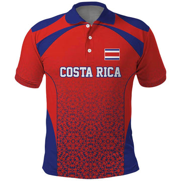 Costa Rica Football Custom Polo Shirt Los Ticos Go Champions LT9
