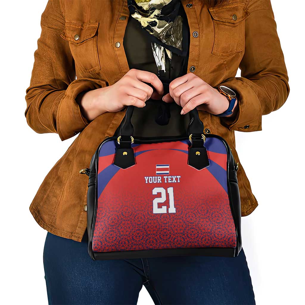 Costa Rica Football Custom Shoulder Handbag Los Ticos Go Champions LT9
