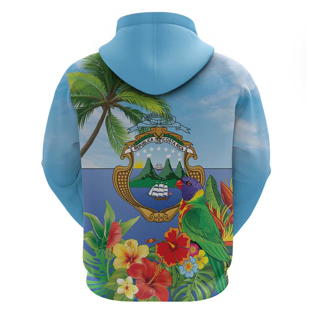 Costa Rica Parrot Tropical Flowers Hoodie LT9
