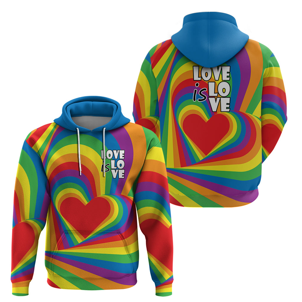 Pride LGBT Love is Love Hoodie Rainbow Vibe LT9