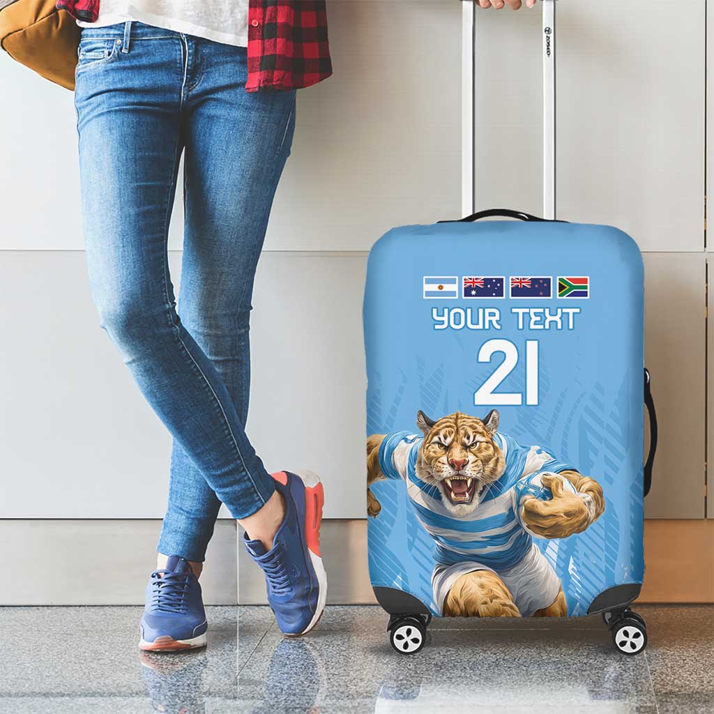 Argentina Rugby Custom Luggage Cover Glory Be To Pumas LT9
