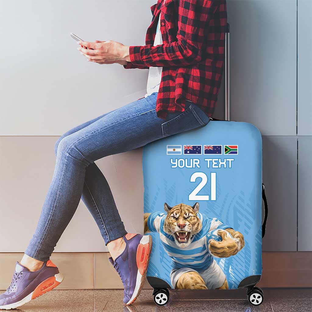 Argentina Rugby Custom Luggage Cover Glory Be To Pumas LT9