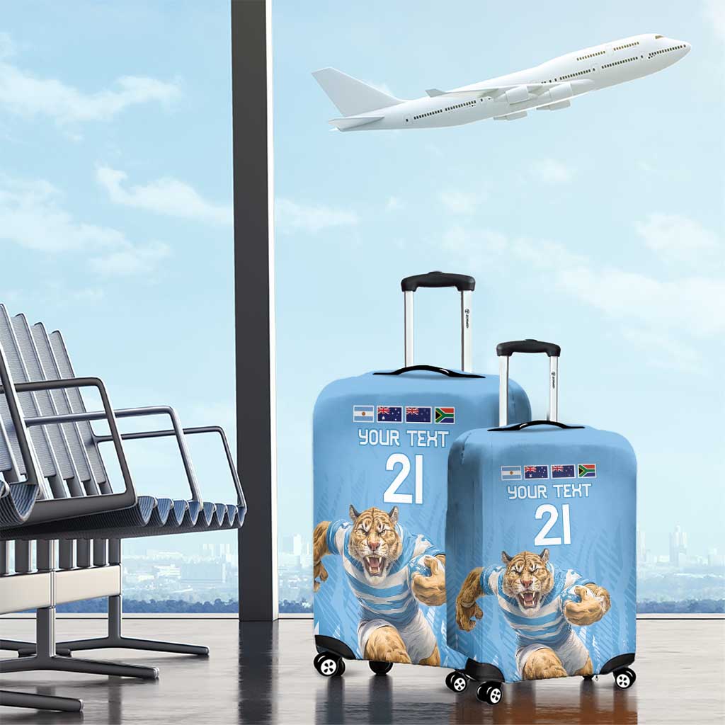 Argentina Rugby Custom Luggage Cover Glory Be To Pumas LT9