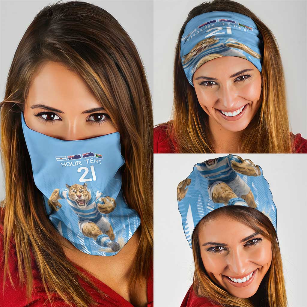 Argentina Rugby Custom Neck Gaiter Glory Be To Pumas LT9