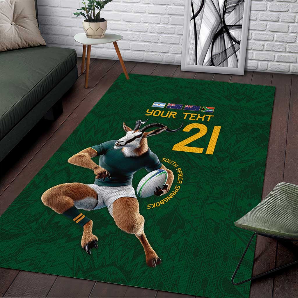South Africa Rugby Custom Area Rug Glory Be To Springboks LT9