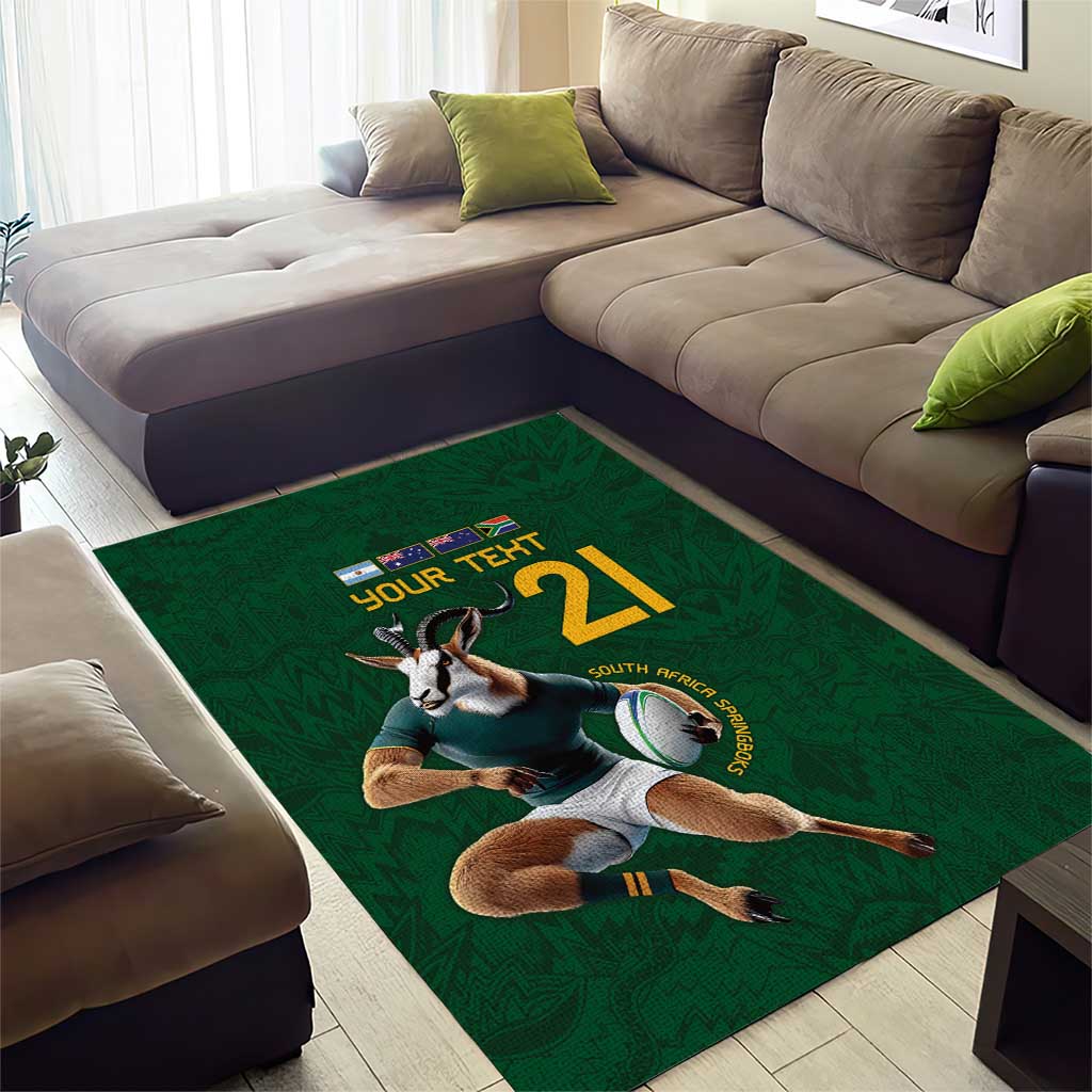 South Africa Rugby Custom Area Rug Glory Be To Springboks LT9