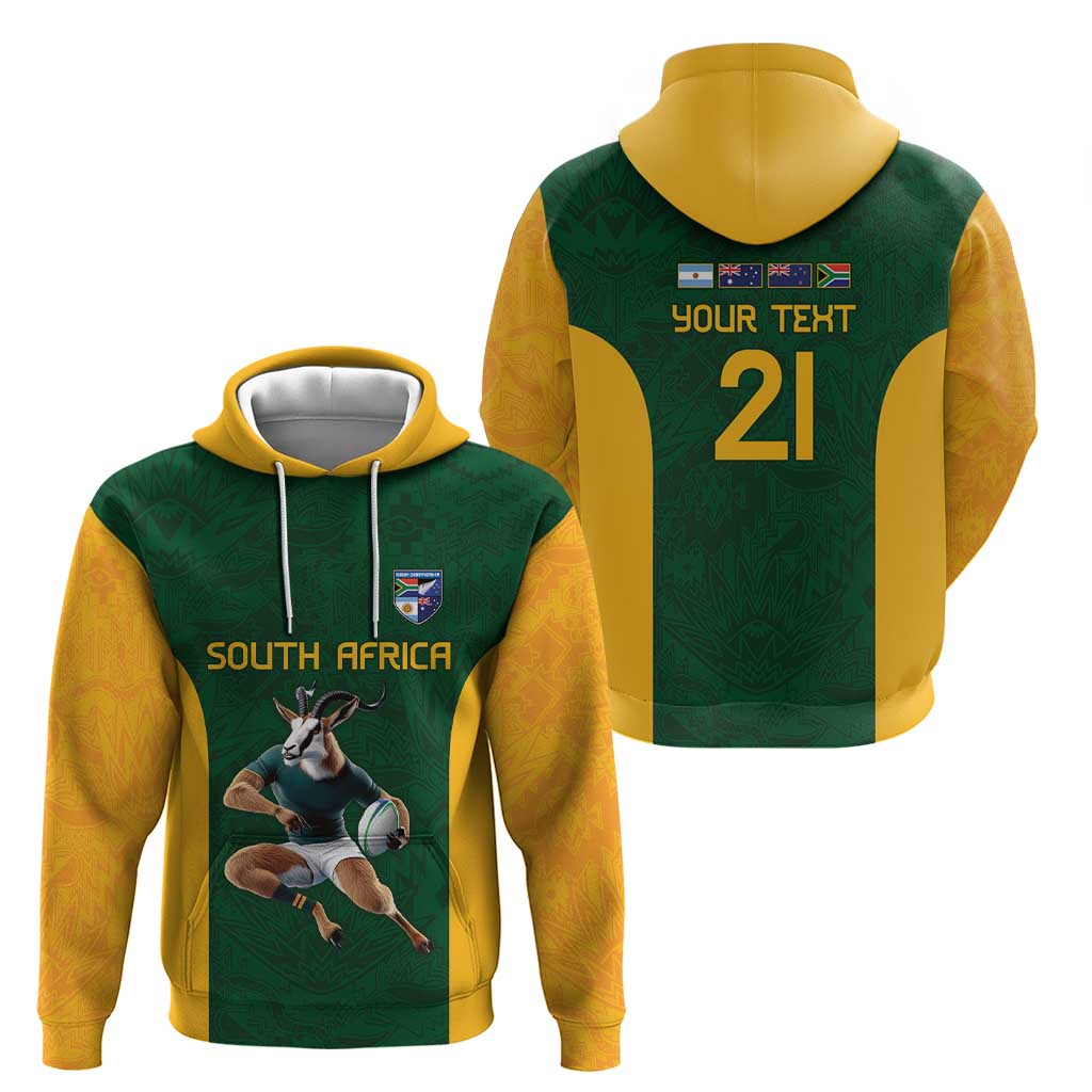 South Africa Rugby Custom Hoodie Glory Be To Springboks LT9
