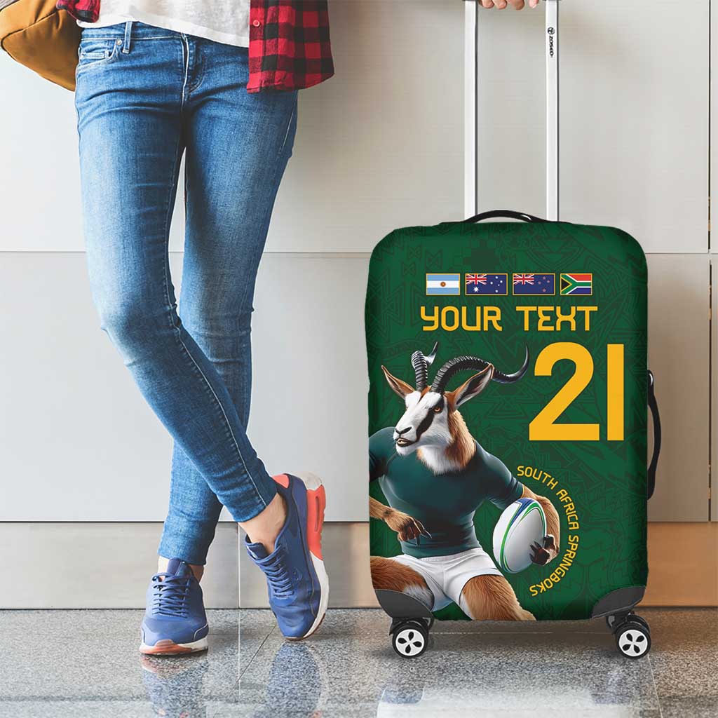 South Africa Rugby Custom Luggage Cover Glory Be To Springboks LT9