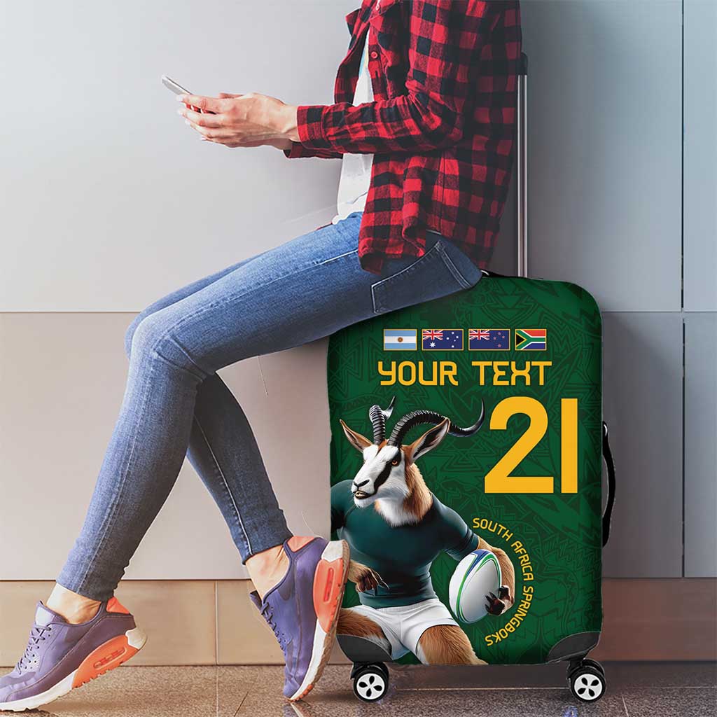 South Africa Rugby Custom Luggage Cover Glory Be To Springboks LT9
