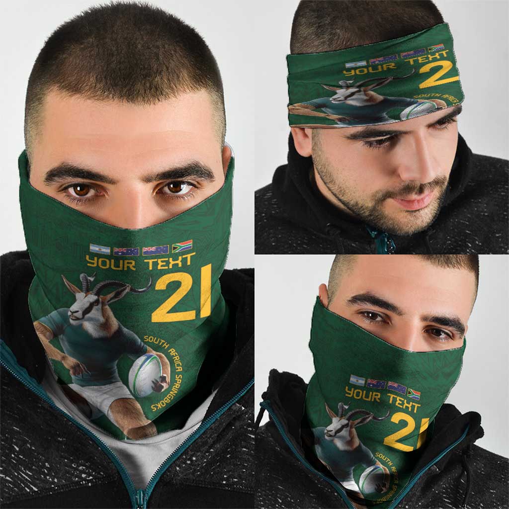 South Africa Rugby Custom Neck Gaiter Glory Be To Springboks LT9