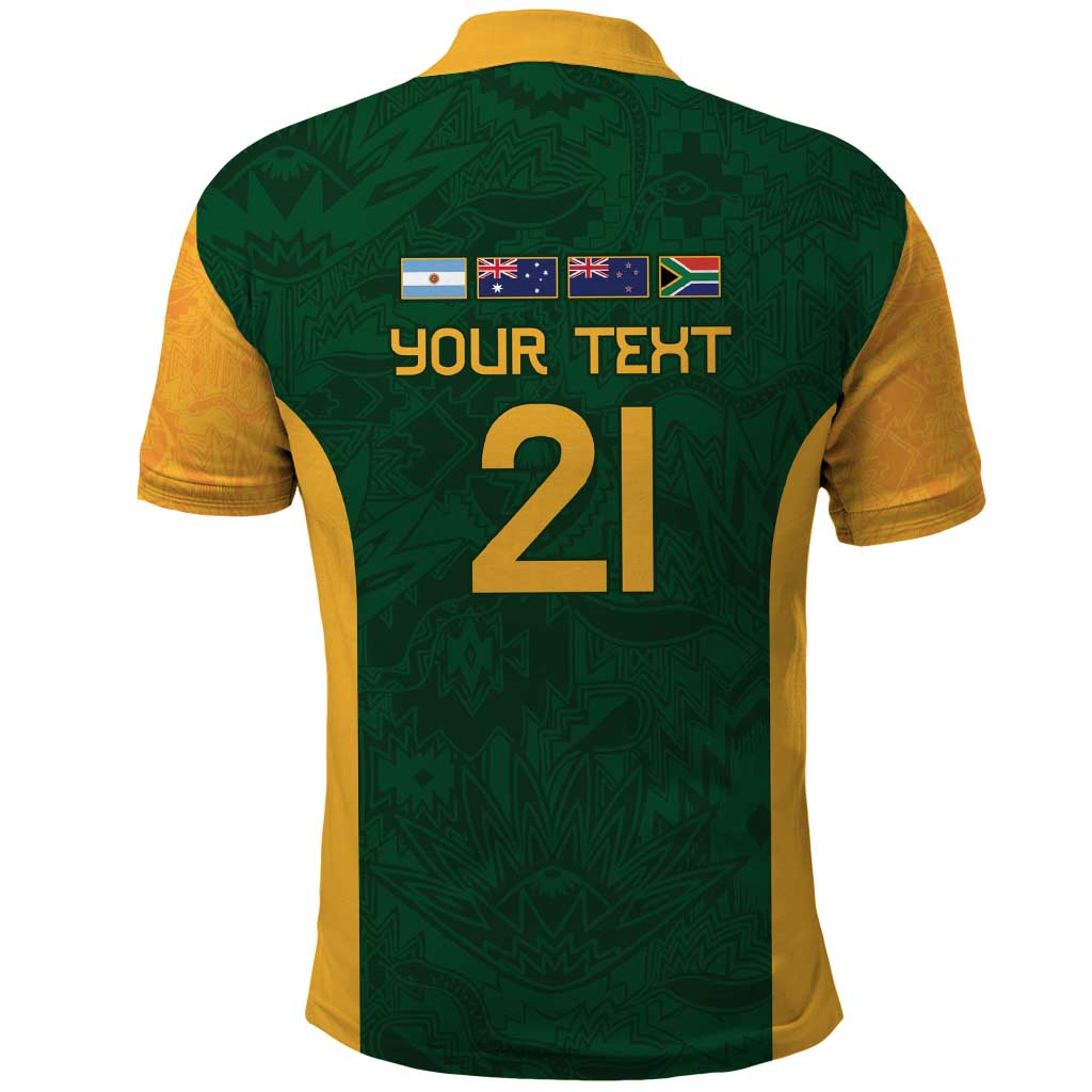 South Africa Rugby Custom Polo Shirt Glory Be To Springboks LT9