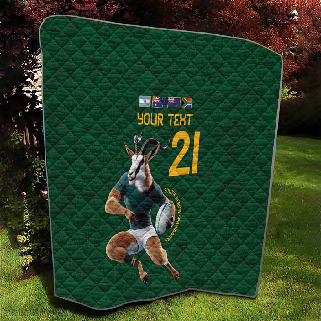 South Africa Rugby Custom Quilt Glory Be To Springboks LT9