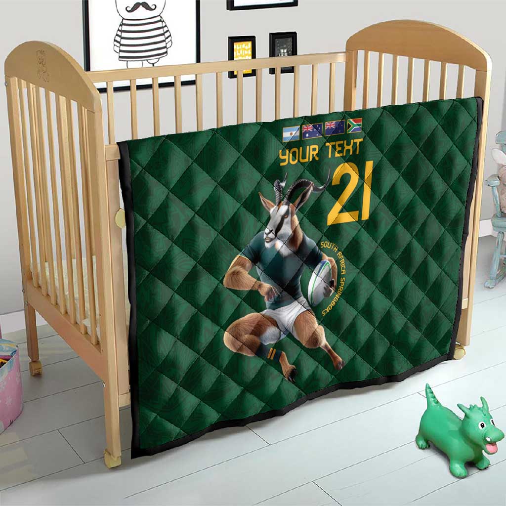 South Africa Rugby Custom Quilt Glory Be To Springboks LT9