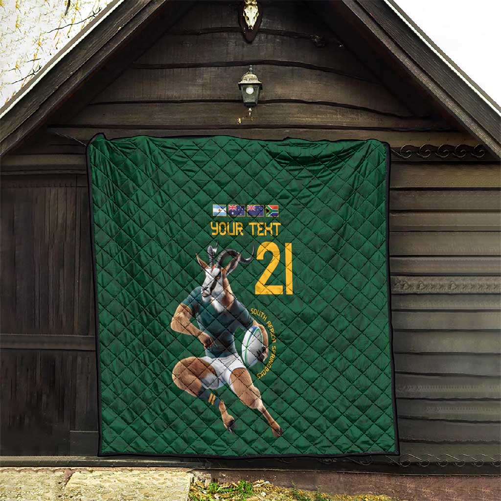 South Africa Rugby Custom Quilt Glory Be To Springboks LT9