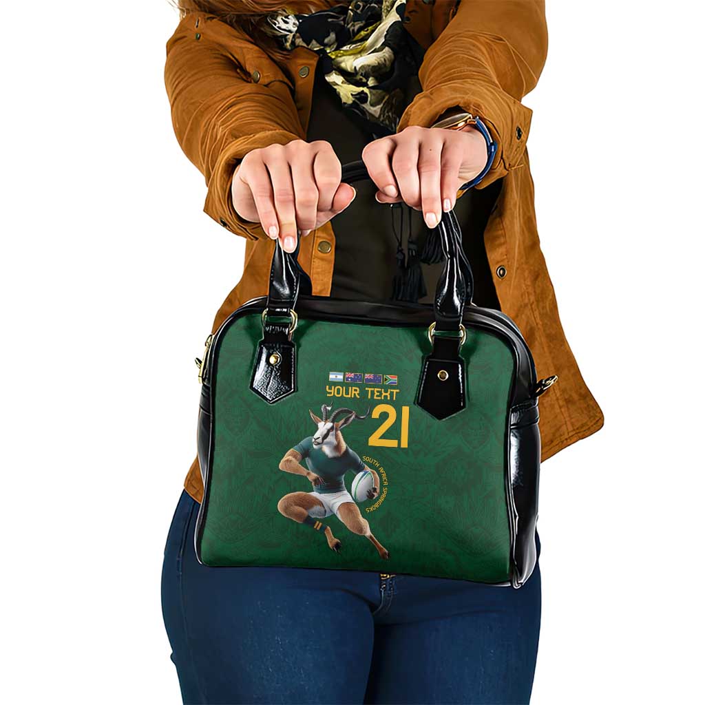 South Africa Rugby Custom Shoulder Handbag Glory Be To Springboks LT9