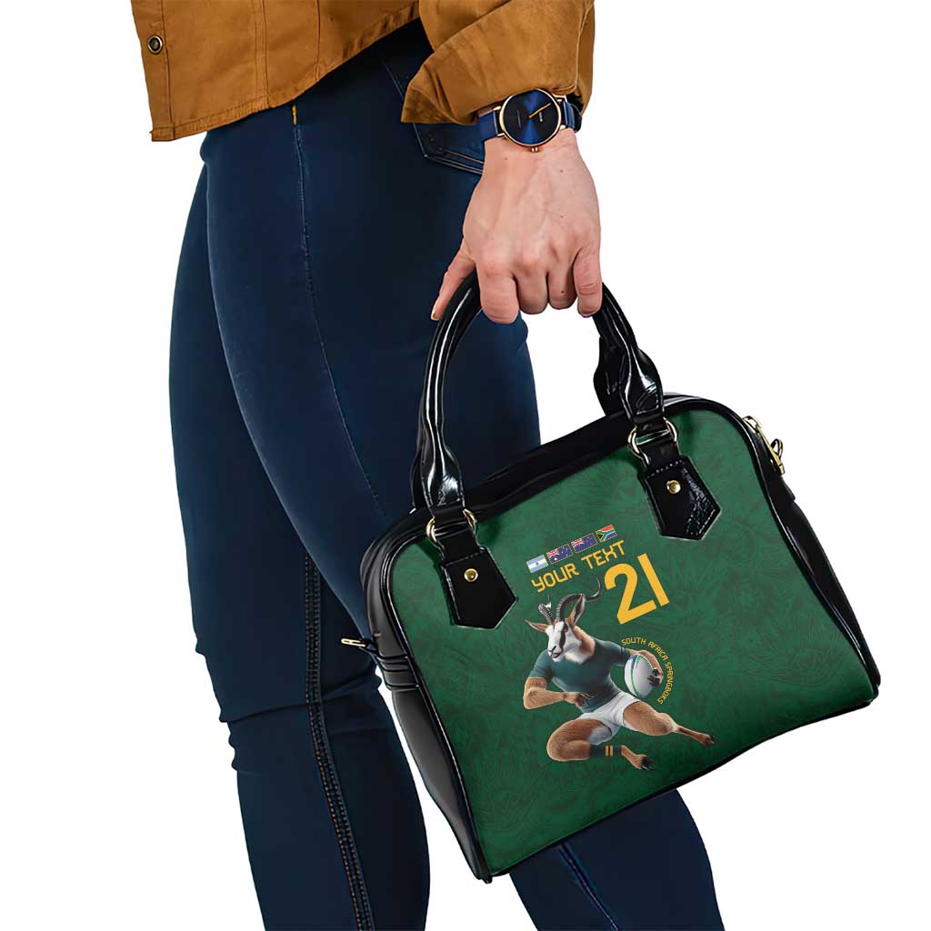South Africa Rugby Custom Shoulder Handbag Glory Be To Springboks LT9