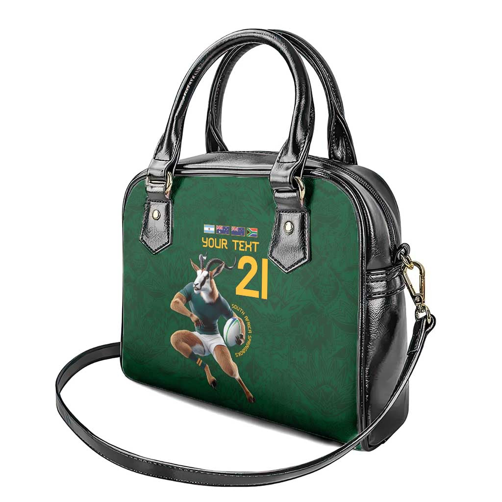 South Africa Rugby Custom Shoulder Handbag Glory Be To Springboks LT9