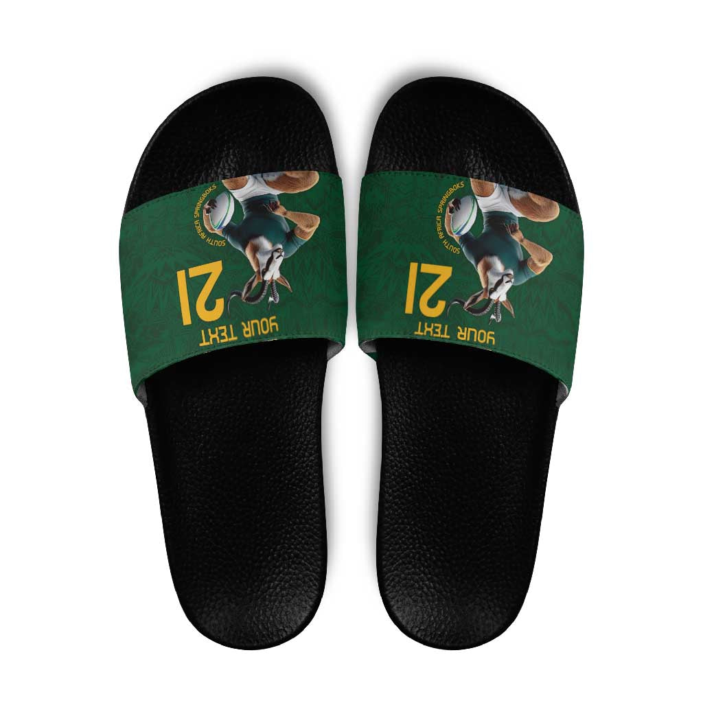 South Africa Rugby Custom Slide Sandals Glory Be To Springboks LT9