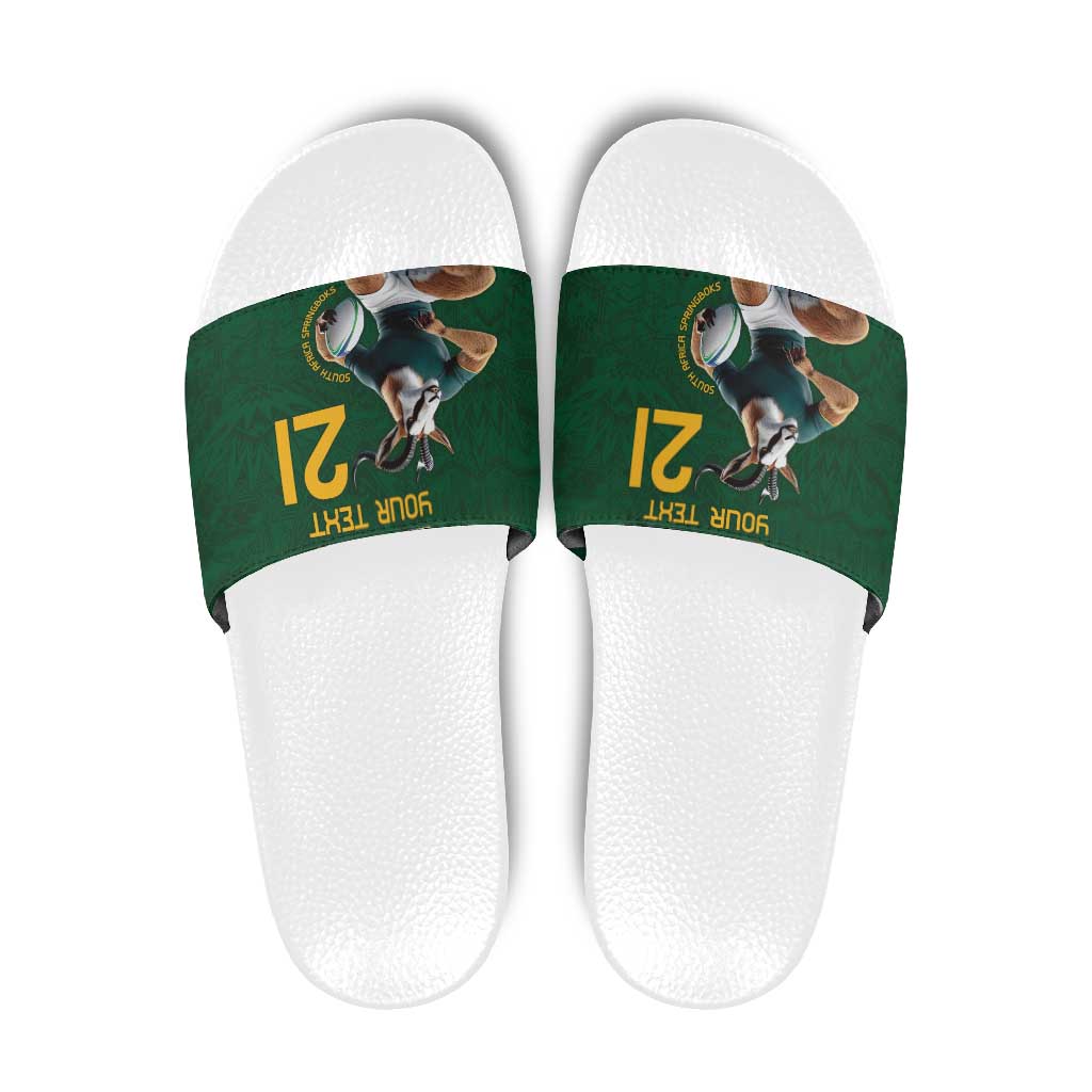South Africa Rugby Custom Slide Sandals Glory Be To Springboks LT9