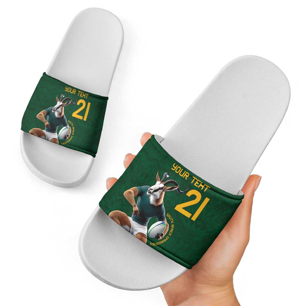 South Africa Rugby Custom Slide Sandals Glory Be To Springboks LT9