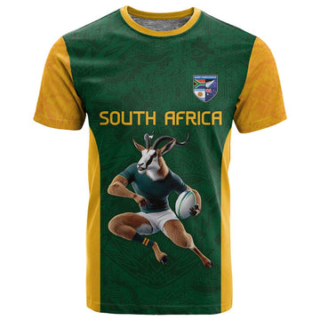 South Africa Rugby Custom T shirt Glory Be To Springboks LT9