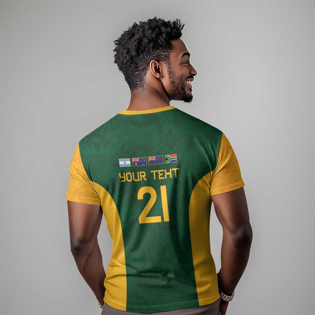 South Africa Rugby Custom T shirt Glory Be To Springboks LT9