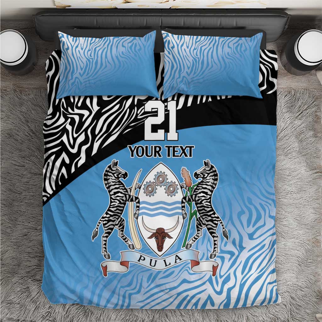 Botswana Cricket Custom Bedding Set Baggy Blues African Zebra Skins Pattern LT9