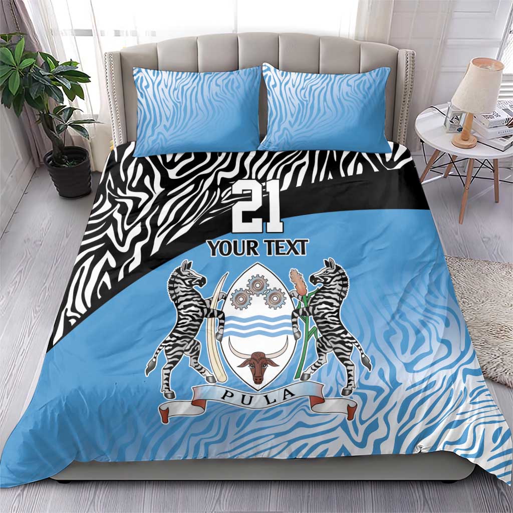 Botswana Cricket Custom Bedding Set Baggy Blues African Zebra Skins Pattern LT9