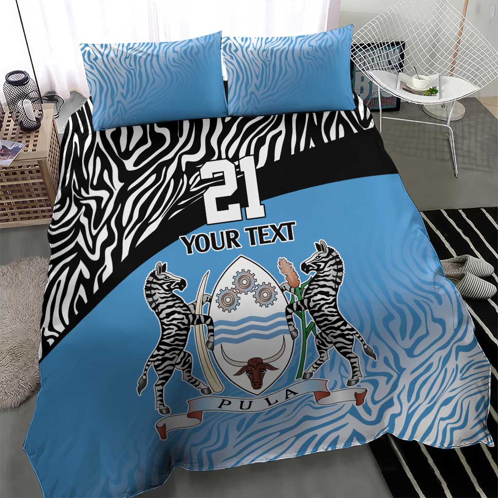 Botswana Cricket Custom Bedding Set Baggy Blues African Zebra Skins Pattern LT9