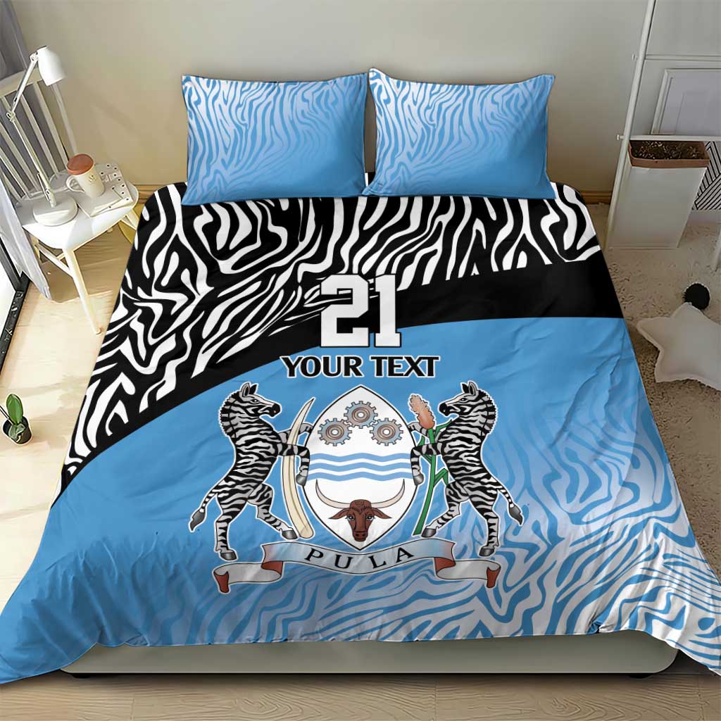 Botswana Cricket Custom Bedding Set Baggy Blues African Zebra Skins Pattern LT9