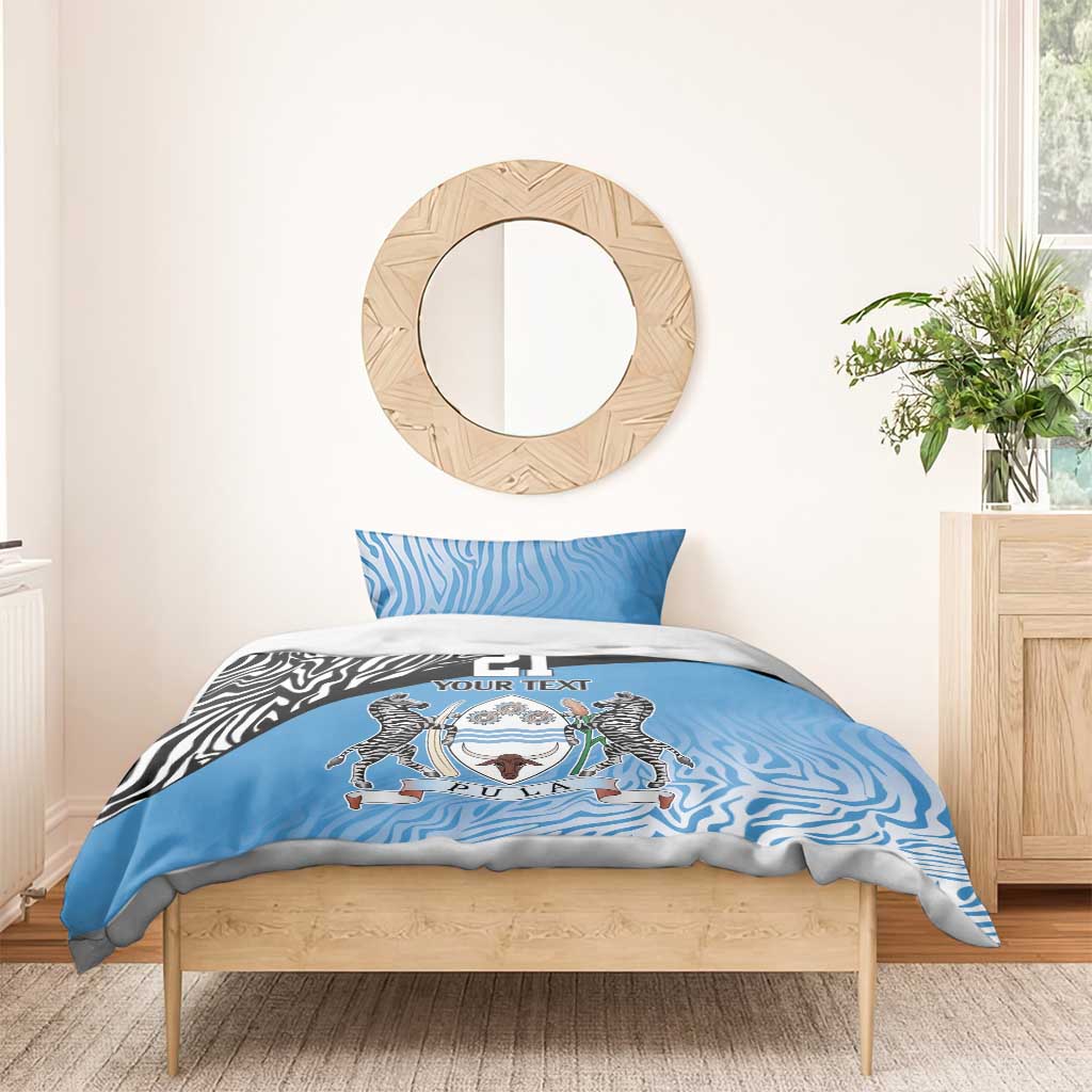 Botswana Cricket Custom Bedding Set Baggy Blues African Zebra Skins Pattern LT9