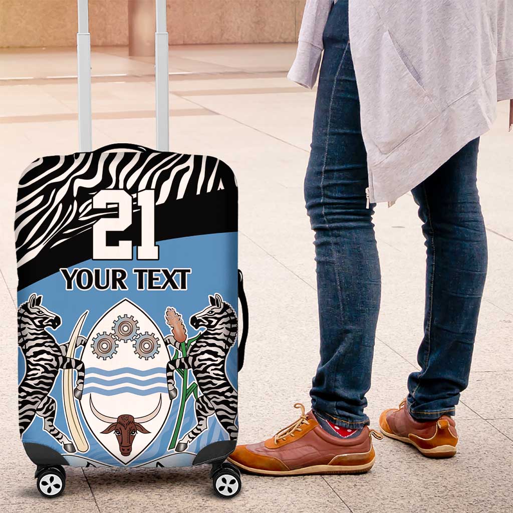 Botswana Cricket Custom Luggage Cover Baggy Blues Zebra Skins Pattern LT9