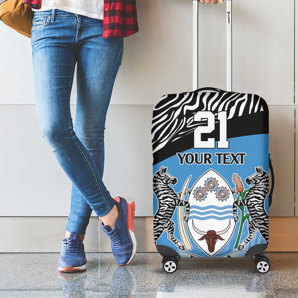 Botswana Cricket Custom Luggage Cover Baggy Blues Zebra Skins Pattern LT9