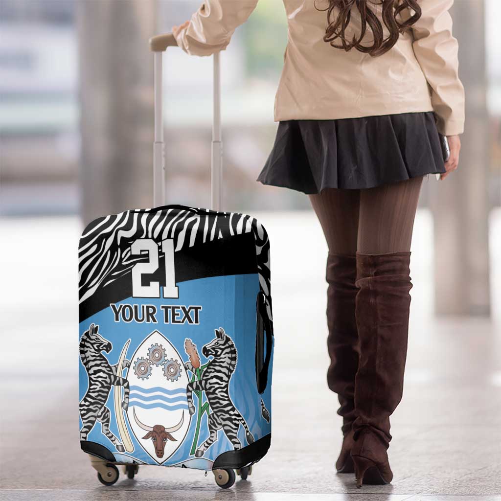 Botswana Cricket Custom Luggage Cover Baggy Blues Zebra Skins Pattern LT9