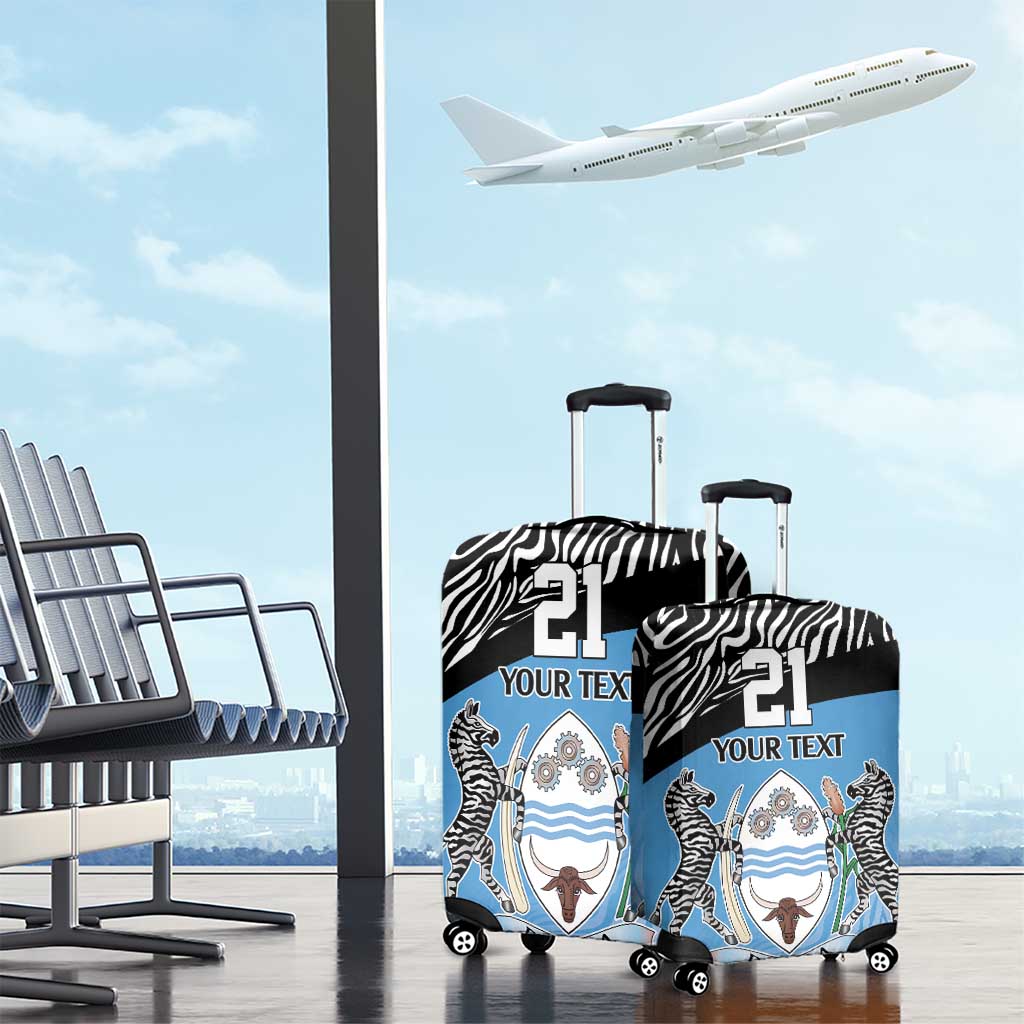 Botswana Cricket Custom Luggage Cover Baggy Blues Zebra Skins Pattern LT9