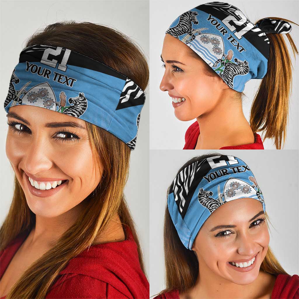 Botswana Cricket Custom Neck Gaiter Baggy Blues Zebra Skins Pattern LT9