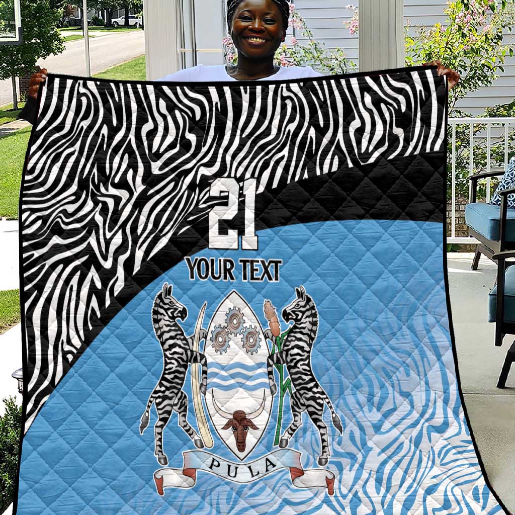 Botswana Cricket Custom Quilt Baggy Blues African Zebra Skins Pattern LT9