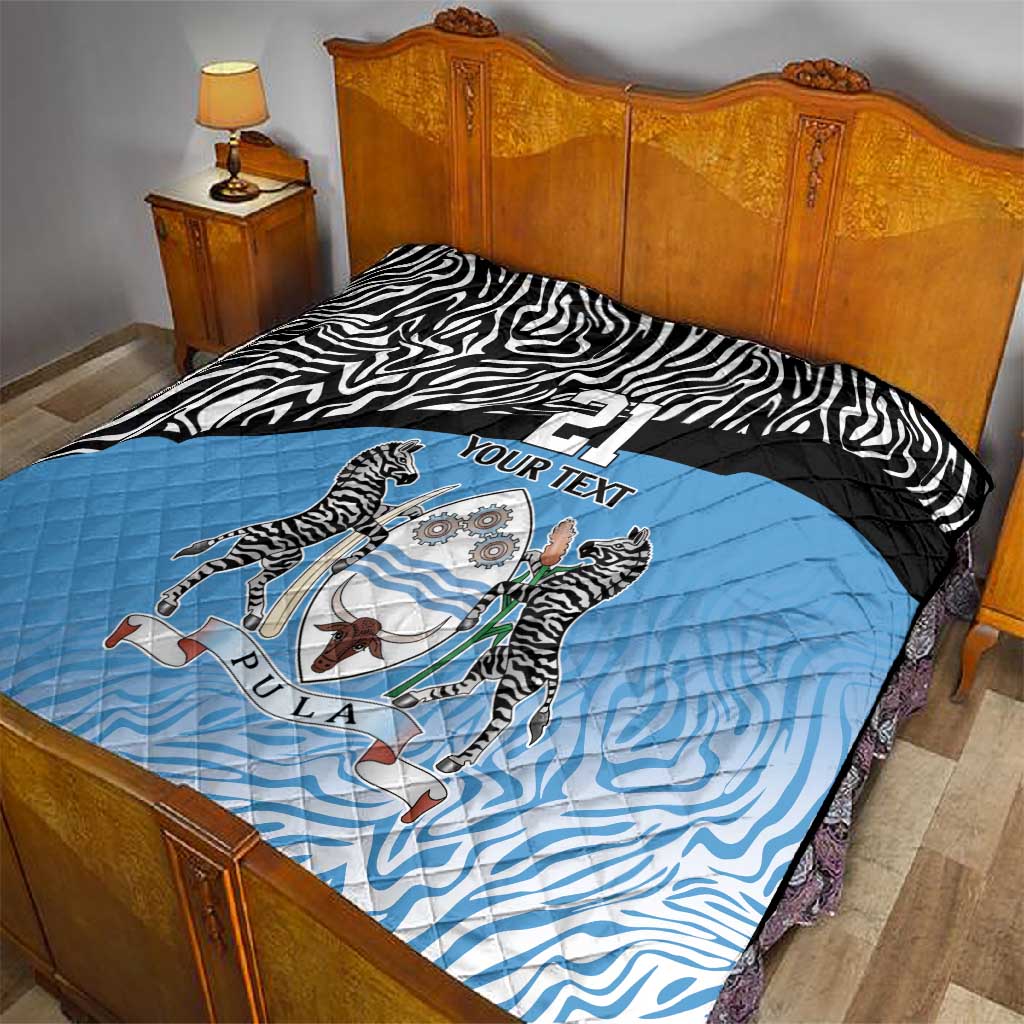 Botswana Cricket Custom Quilt Baggy Blues African Zebra Skins Pattern LT9