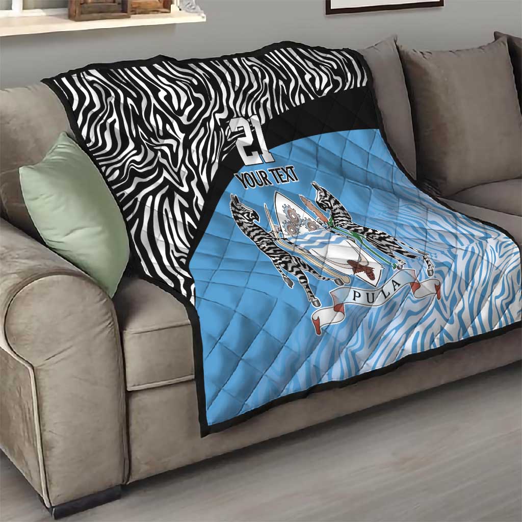 Botswana Cricket Custom Quilt Baggy Blues African Zebra Skins Pattern LT9