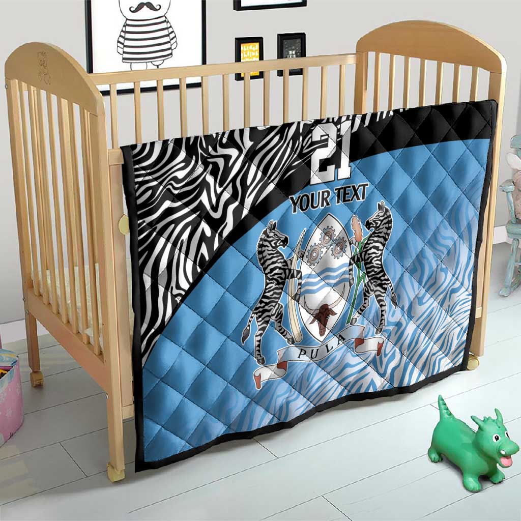 Botswana Cricket Custom Quilt Baggy Blues African Zebra Skins Pattern LT9
