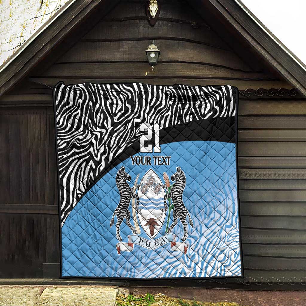 Botswana Cricket Custom Quilt Baggy Blues African Zebra Skins Pattern LT9