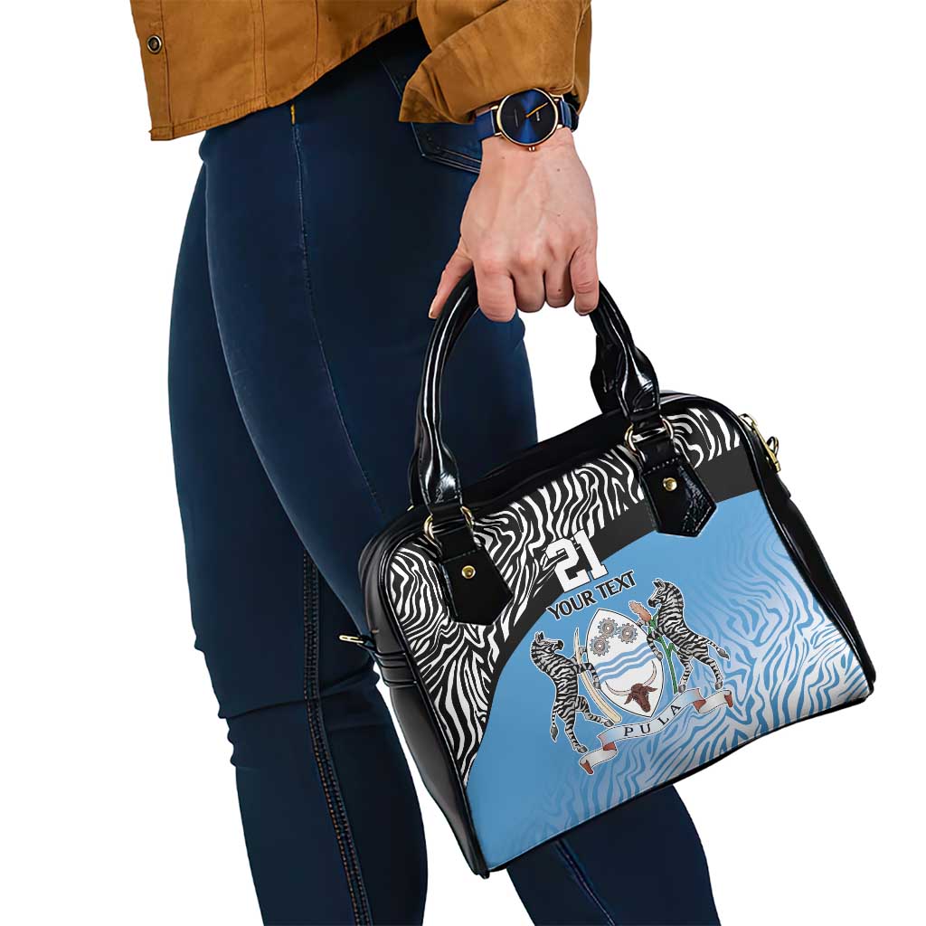 Botswana Cricket Custom Shoulder Handbag Baggy Blues Zebra Skins Pattern LT9