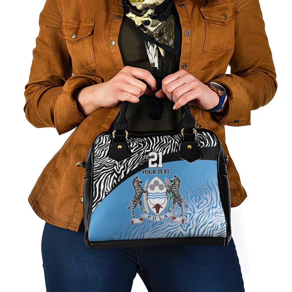 Botswana Cricket Custom Shoulder Handbag Baggy Blues Zebra Skins Pattern LT9