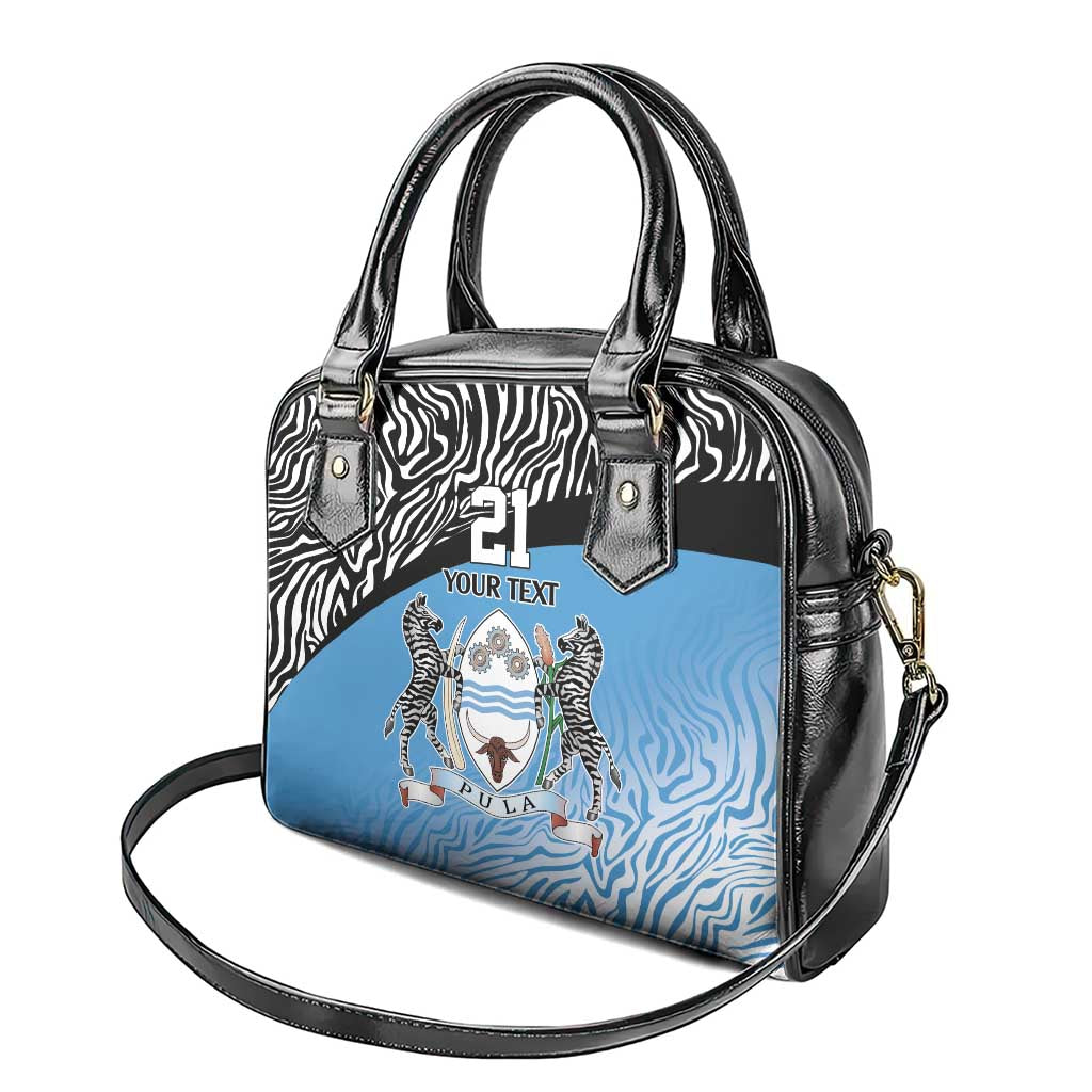 Botswana Cricket Custom Shoulder Handbag Baggy Blues Zebra Skins Pattern LT9